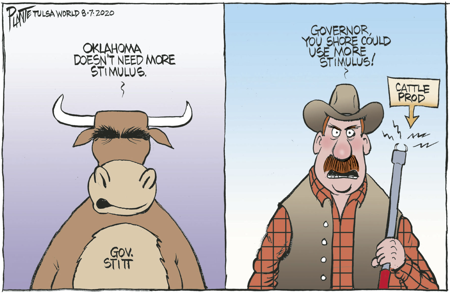 Bruce Plante Cartoon: OK doesn't need more stimulus